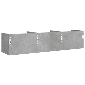 Wandkast 75x18x16,5 cm bewerkt hout betongrijs 7