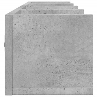 Wandkast 99x18x16,5 cm bewerkt hout betongrijs 6