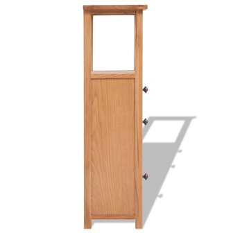 Hoekkast 26x26x94 cm massief eikenhout 3
