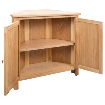 Hoekkast 80x33,5x78 cm massief eikenhout 4