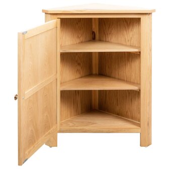Hoekkast 59x45x80 cm massief eikenhout 4