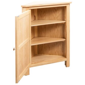 Hoekkast 59x45x80 cm massief eikenhout 5