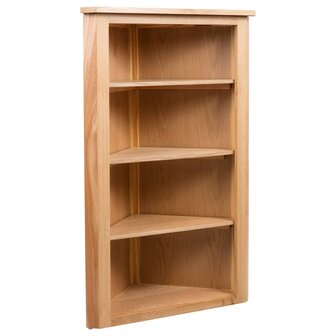 Hoekkast 59x36x100 cm massief eikenhout 3