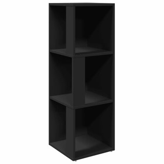 Hoekkast 33x33x100 cm bewerkt hout zwart 2