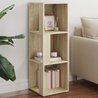 Hoekkast 33x33x100 cm bewerkt hout sonoma eikenkleurig 1
