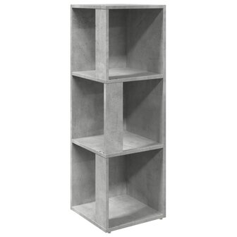 Hoekkast 33x33x100 cm bewerkt hout betongrijs 2