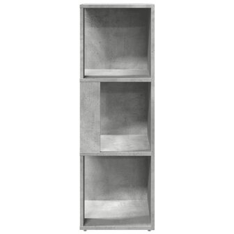 Hoekkast 33x33x100 cm bewerkt hout betongrijs 5