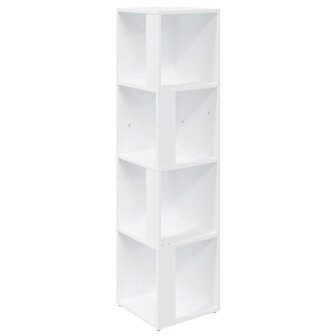 Hoekkast 33x33x132 cm bewerkt hout wit 2