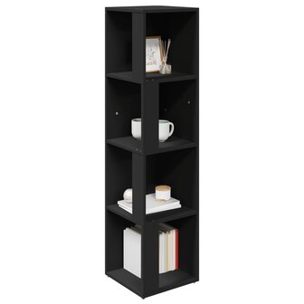 Hoekkast 33x33x132 cm bewerkt hout zwart 4