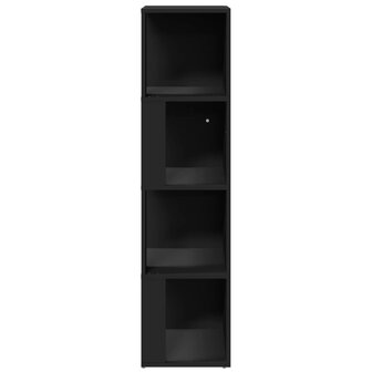 Hoekkast 33x33x132 cm bewerkt hout zwart 5