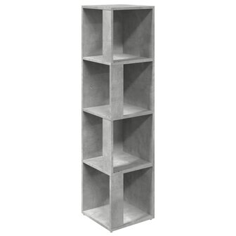 Hoekkast 33x33x132 cm bewerkt hout betongrijs 2