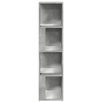 Hoekkast 33x33x132 cm bewerkt hout betongrijs 5