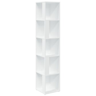 Hoekkast 33x33x164,5 cm bewerkt hout wit 2