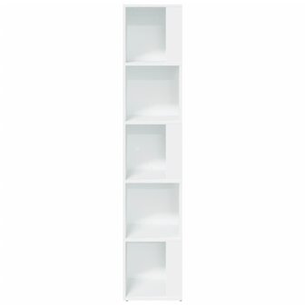 Hoekkast 33x33x164,5 cm bewerkt hout wit 6