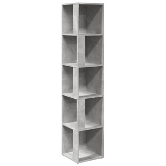 Hoekkast 33x33x164,5 cm bewerkt hout betongrijs 2