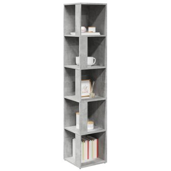 Hoekkast 33x33x164,5 cm bewerkt hout betongrijs 4