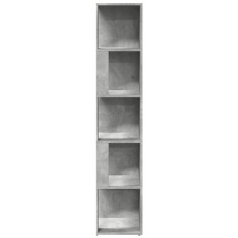 Hoekkast 33x33x164,5 cm bewerkt hout betongrijs 5