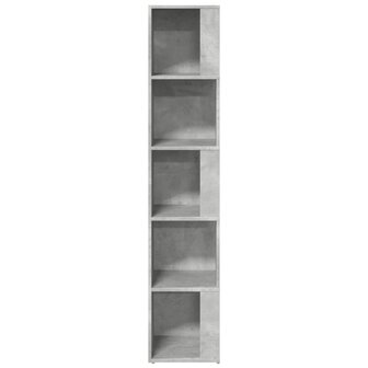 Hoekkast 33x33x164,5 cm bewerkt hout betongrijs 6