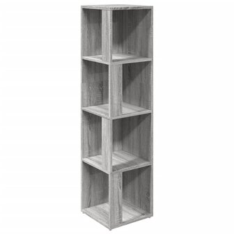 Hoekkast 33x33x132 cm bewerkt hout grijs sonoma eikenkleurig 2