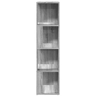 Hoekkast 33x33x132 cm bewerkt hout grijs sonoma eikenkleurig 3
