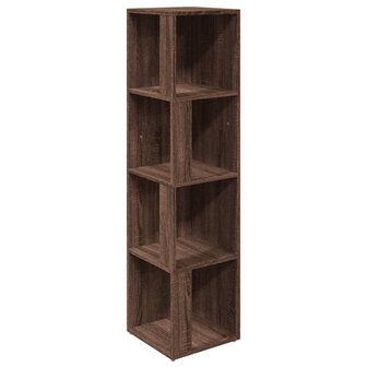 Hoekkast 33x33x132 cm bewerkt hout bruin eikenkleur 2