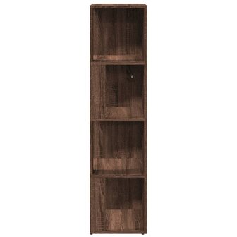 Hoekkast 33x33x132 cm bewerkt hout bruin eikenkleur 3