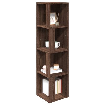 Hoekkast 33x33x132 cm bewerkt hout bruin eikenkleur 6