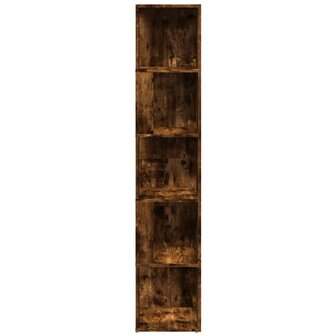Hoekkast 33x33x164,5 cm bewerkt hout gerookt eikenkleurig 3