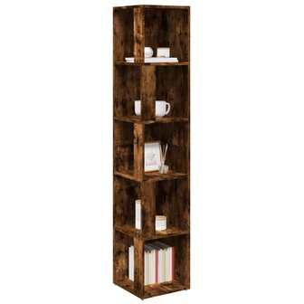 Hoekkast 33x33x164,5 cm bewerkt hout gerookt eikenkleurig 6