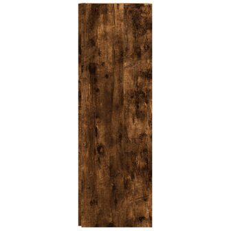 Hoekkast 33x33x100 cm bewerkt hout gerookt eikenkleurig 6