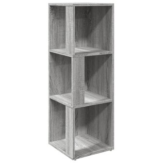 Hoekkast 33x33x100 cm bewerkt hout grijs sonoma eikenkleurig 2