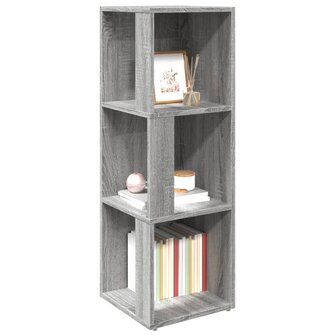 Hoekkast 33x33x100 cm bewerkt hout grijs sonoma eikenkleurig 4