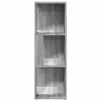 Hoekkast 33x33x100 cm bewerkt hout grijs sonoma eikenkleurig 5