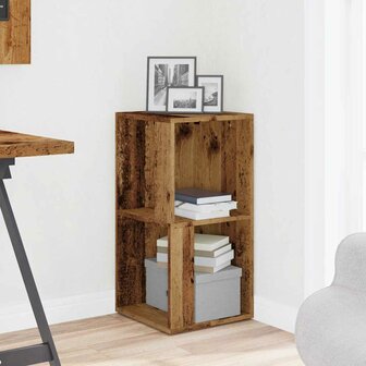 Hoekkast 33x33x67 cm bewerkt hout oud houtkleurig 3
