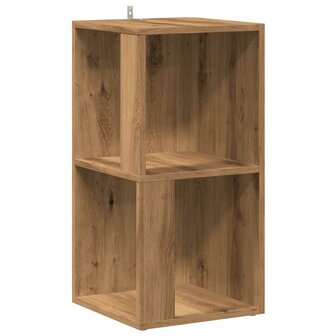 Hoekkast 33x33x67 cm bewerkt hout artisanaal eikenkleur 2