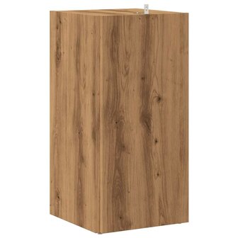 Hoekkast 33x33x67 cm bewerkt hout artisanaal eikenkleur 6