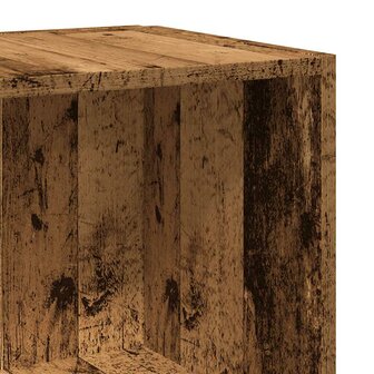 Hoekkast 33x33x100 cm bewerkt hout oud houtkleurig 7
