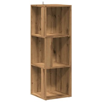 Hoekkast 33x33x100 cm bewerkt hout artisanaal eikenkleur 2