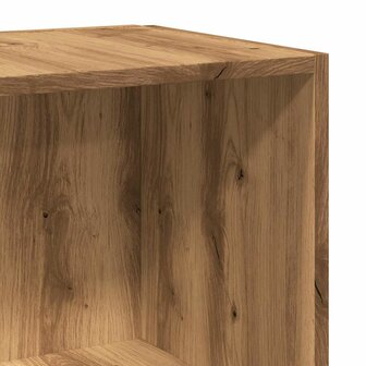 Hoekkast 33x33x100 cm bewerkt hout artisanaal eikenkleur 7