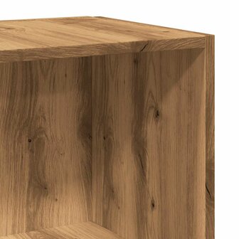 Hoekkast 33x33x165 cm bewerkt hout artisanaal eikenkleur 7