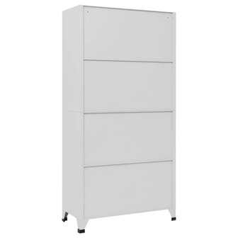 Lockerkast met 6 vakken 90x45x180 cm staal grijs  5