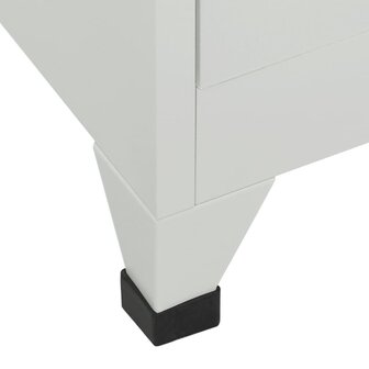 Lockerkast met 6 vakken 90x45x180 cm staal grijs  6