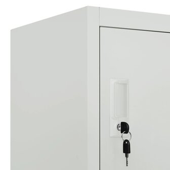 Lockerkast met 6 vakken 90x45x180 cm staal grijs  7