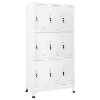 Lockerkast met 9 vakken 90x45x180 cm staal grijs  1