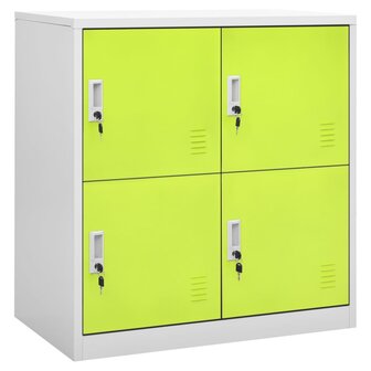 Lockerkasten 2 st 90x45x92,5 cm staal lichtgrijs en groen 2