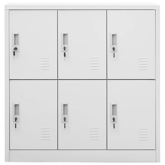 Lockerkasten 2 st 90x45x92,5 cm staal lichtgrijs 3