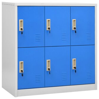 Lockerkasten 2 st 90x45x92,5 cm staal lichtgrijs en blauw 2