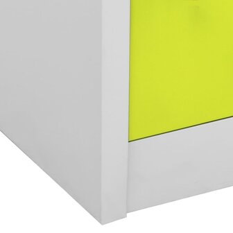 Lockerkasten 2 st 90x45x92,5 cm staal lichtgrijs en groen 7
