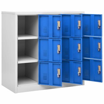 Lockerkasten 2 st 90x45x92,5 cm staal lichtgrijs en blauw 6