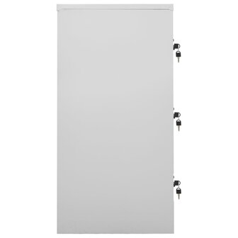 Lockerkasten 2 st 90x45x92,5 cm staal lichtgrijs en rood 4